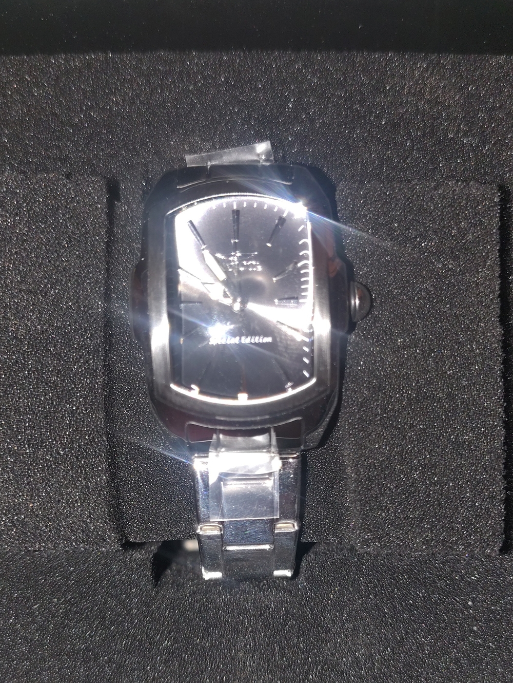 Silver and Black Stainless Steel Watch - Limited Edition